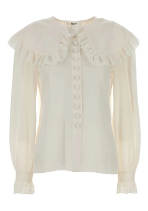Chloé lace-trimmed blouse - White