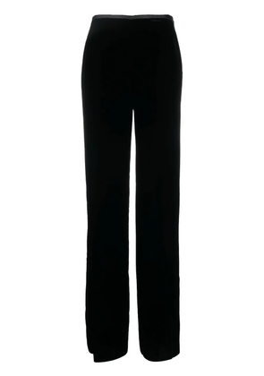 Emporio Armani elasticated straight-leg trousers - Black