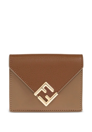 FENDI logo-plaque wallet - Brown
