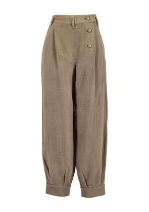 Issey Miyake Pre-Owned buttoned trousers - Brown