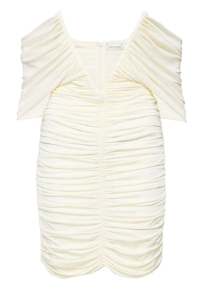 Magda Butrym V-neck ruched minidress - Yellow