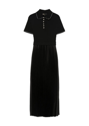 Maje pleated polo dress - Black