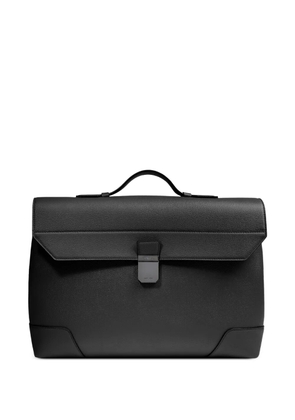 Lancel Charlie flap textured briefcase - Black