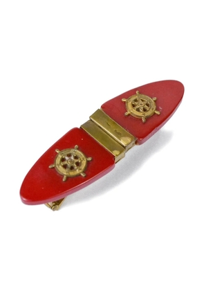 Vintage 1980s brooch - Red
