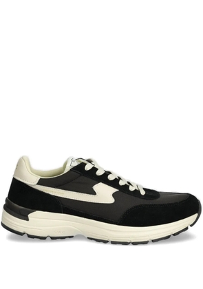 Stepney Workers Club suede-panel lace-up sneakers - Black