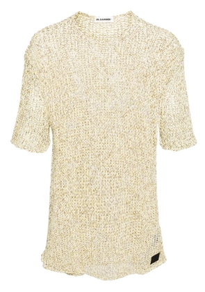 Jil Sander + open-knit T-shirt - Yellow