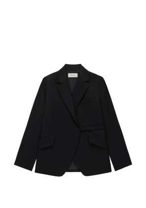 WE-AR4 Smocking notched-lapels blazer - Black