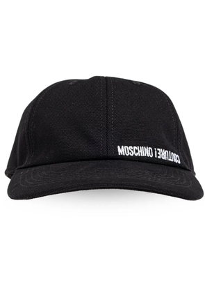 Moschino logo-embroidered cap - Black