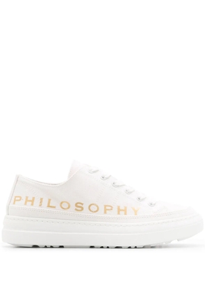 Philosophy Di Lorenzo Serafini logo print low top sneakers - White