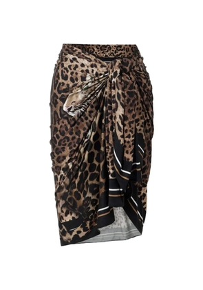 Dolce & Gabbana leopard print sarong - Neutrals