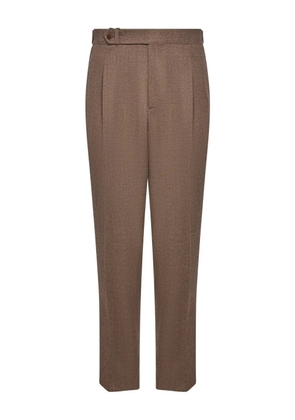 FRANZESE COLLECTION Stefano De Martino pleated trousers - Brown