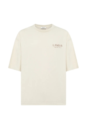Laneus logo-print T-shirt - Neutrals
