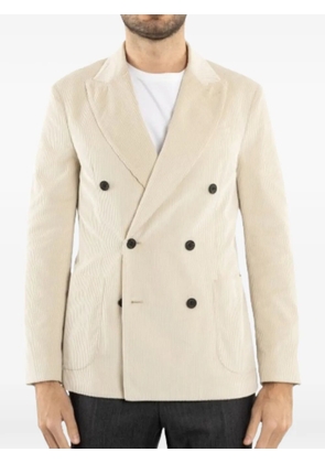 Drumohr double-breasted corduroy jacket - Neutrals
