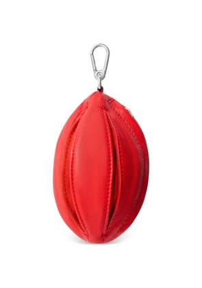 LEMAIRE balloon zipped leather key ring - Red