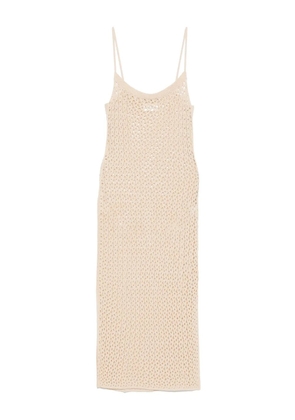 MALINA Claudine knitted beach dress - Neutrals
