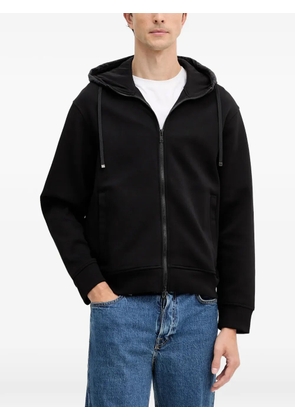 Armani Exchange quilted zip-fastening hoodie - Black