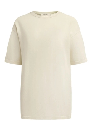 12 STOREEZ silk-cotton knit T-shirt - White