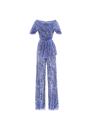 Saiid Kobeisy sequin-embroidered jumpsuit - Purple