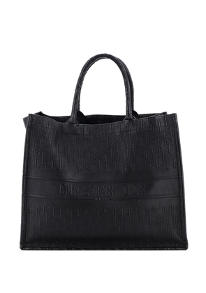 Christian Dior Pre-Owned Book Oblique Embossed Calfskin Large tote bag - Black
