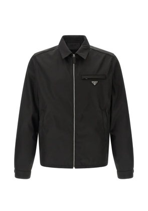 Prada triangle-logo pocket shirt jacket - Black