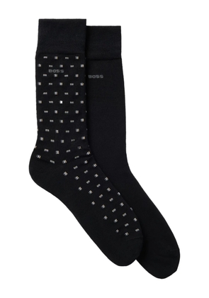 BOSS intarsia-knit socks (pack of two) - Black