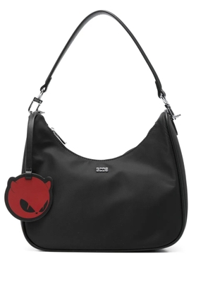 GCDS logo plaque shoulder bag - Black
