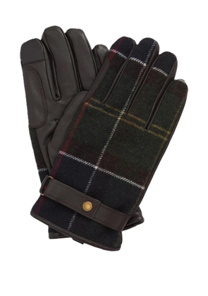 Barbour leather-plaid gloves - TN12 CLASSIC