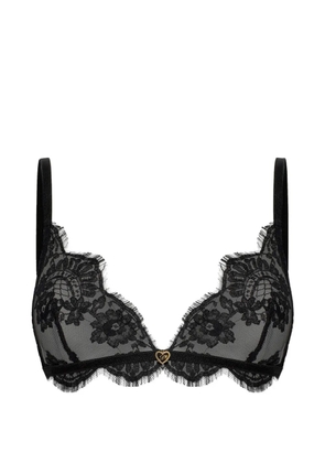 DSQUARED2 semi-sheer lace bra - Black