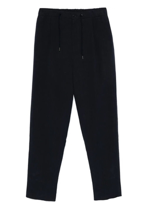 Giorgio Armani pleat-detailing linen trousers - Blue