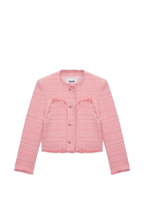 MSGM frayed jacket - Pink