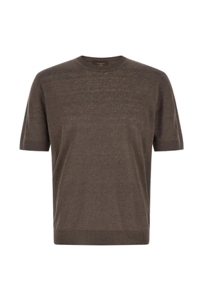 Zanone short-sleeve crew-neck T-shirt - Brown