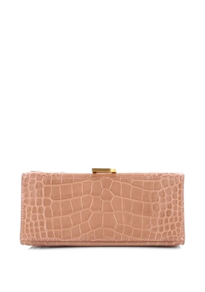 Balenciaga Pre-Owned Hourglass Top Handle Bag Crocodile Embossed Leather Small crossbody bag - Neutrals