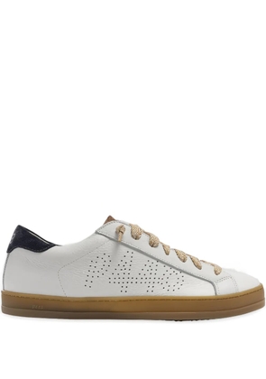 P448 John perforated leather sneakers - BIANCO