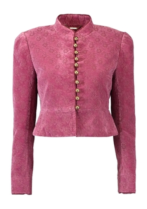 Chloé velvet cropped jacket - Pink