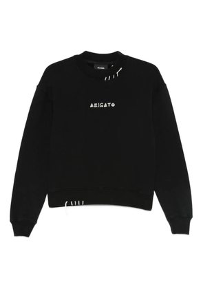 Axel Arigato Loops embroidered-detail crew-neck sweatshirt - Black