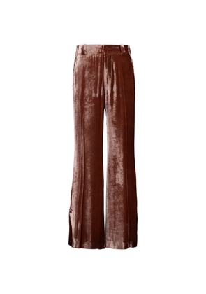 La DoubleJ Good Butt velvet-texture trousers - Pink