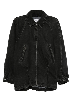 Haikure zip-front denim jacket - Black