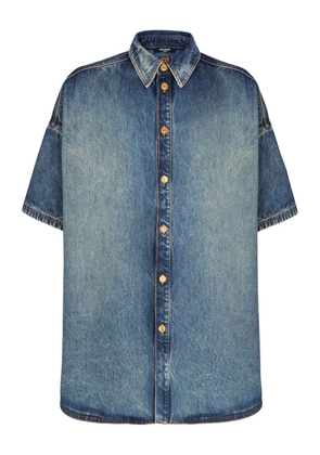Balmain buttoned short-sleeve shirt - Blue