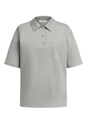 12 STOREEZ pocket-detail polo T-shirt - Grey