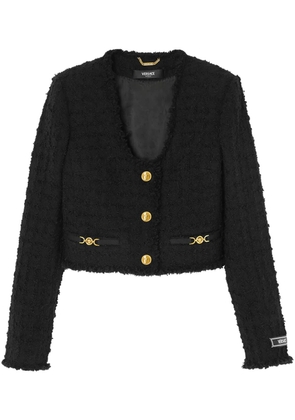 Versace Heritage tweed cropped jacket - Black