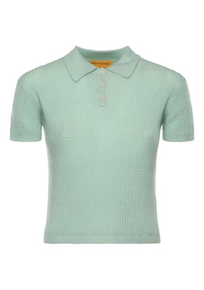 Guest In Residence Shrunken textured polo top - Green