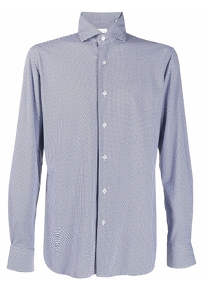 Xacus check-print button-up shirt - White