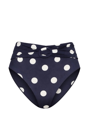 Cult Gaia Alouette polka dot ring high waist bikini bottom - Blue