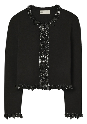 Tory Burch embellished cropped cardigan - Black