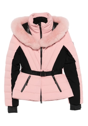 Mackage Elita-Shr fur belted ski jacket - Pink