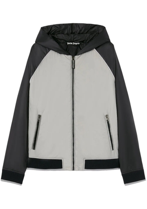 Palm Angels curved-logo windbreaker - Grey