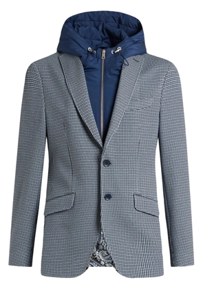 ETRO micro check-pattern blazer - White