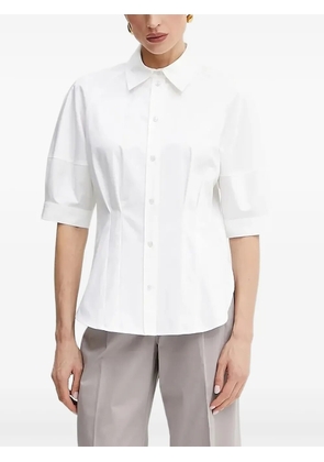 BOSS button-front fitted shirt - White