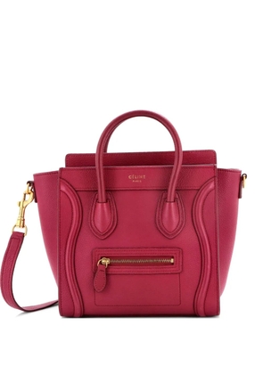 Celine Pre-Owned Luggage Bag Grainy Leather Nano crossbody bag - Purple