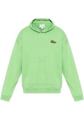 Lacoste logo-appliqué hoodie - Green